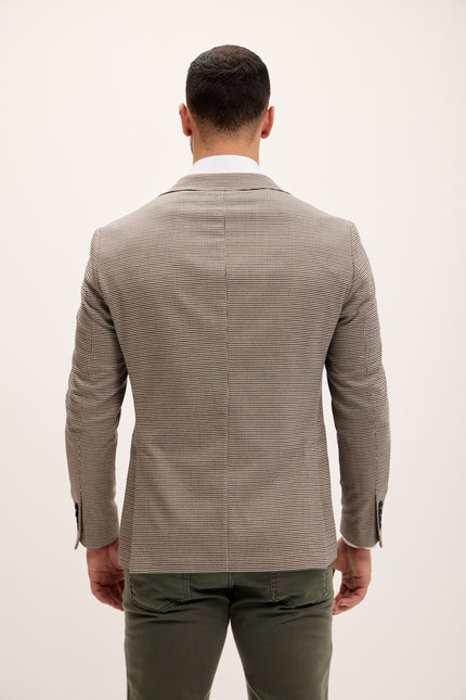 Tailored Fit Patch Pocket Jacket - Houndstooth - Ron Tomson