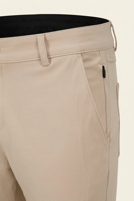 Tapered Casual Wear Pants - Beige - Detail