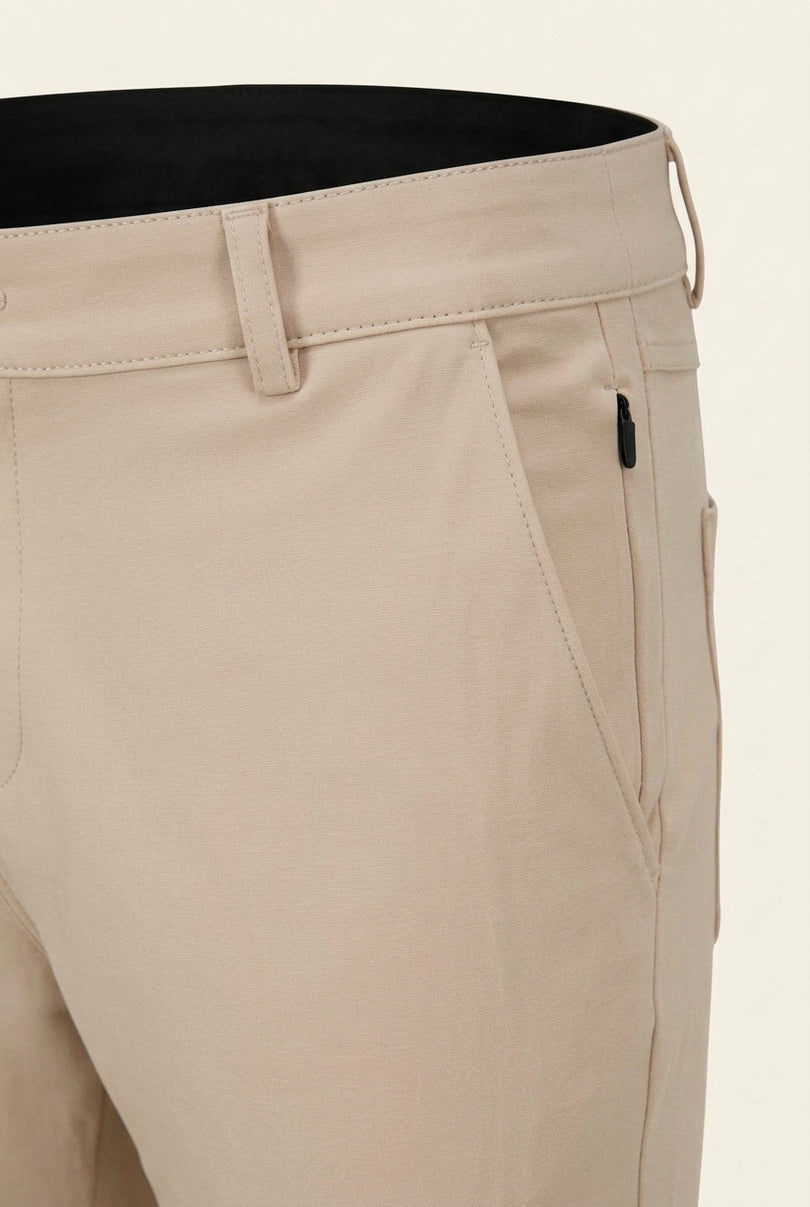 Tapered Casual Wear Pants - Beige - Detail