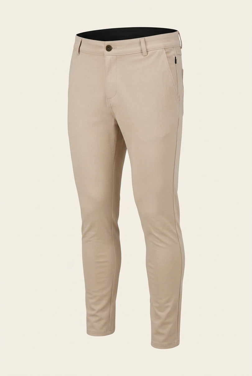 Tapered Casual Wear Pants - Beige - Front