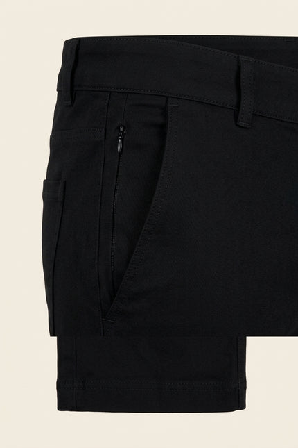 Tapered Casual Wear Pants - Black - Detail