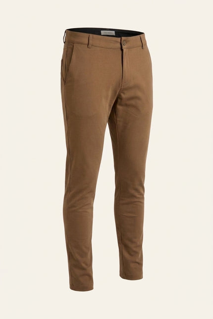 Tapered Casual Wear Pants - Camel - Side