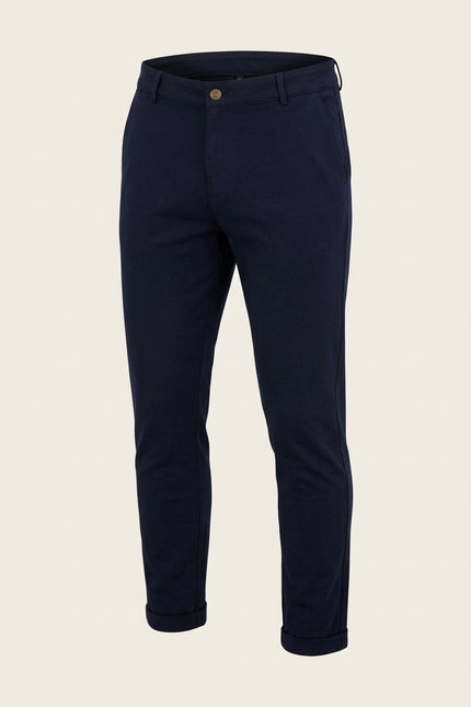 Tapered Casual Wear Pants - Navy - Front