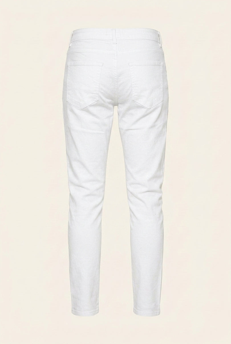 Tapered Jeans - White - Back