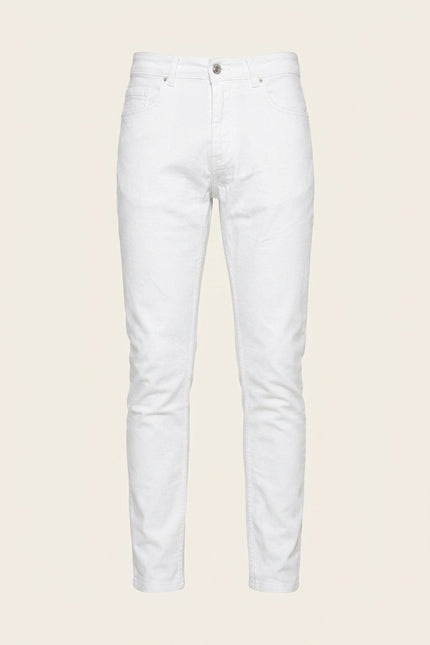 Tapered Jeans - White - Front