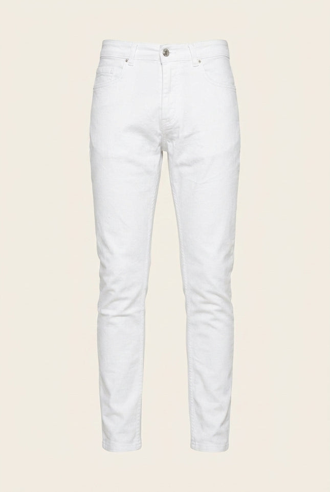 Tapered Jeans - White - Front