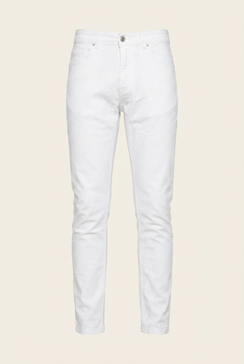 Tapered Jeans - White - Front