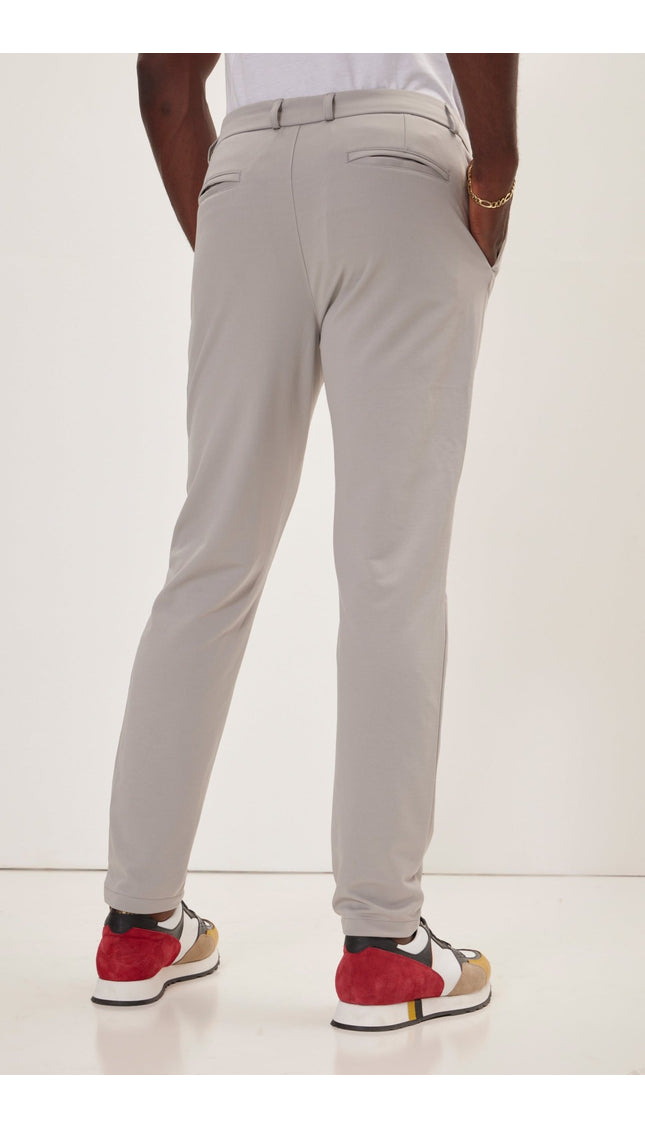 Tapered No-Wrinkle Tech Pants - Grey - Ron Tomson