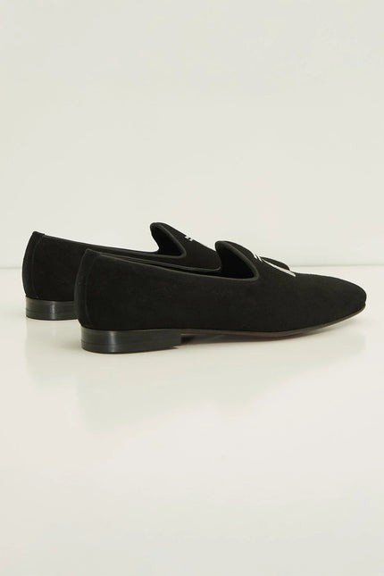 Tassels Formal Leather Loafer - Black Suede - Ron Tomson