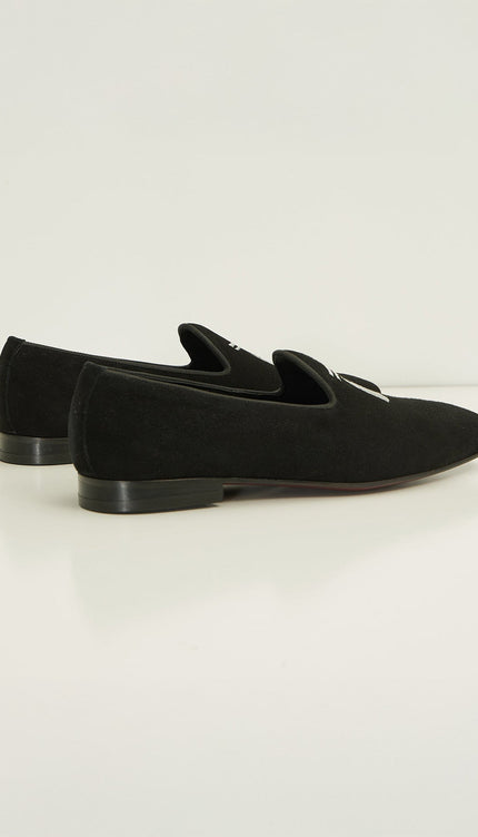 Tassels Formal Leather Loafer - Black Suede - Ron Tomson