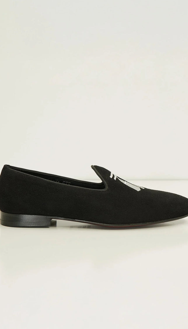 Tassels Formal Leather Loafer - Black Suede - Ron Tomson