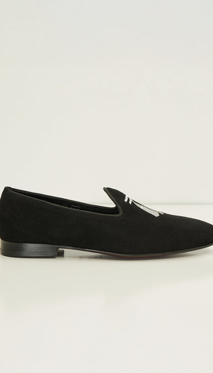 Tassels Formal Leather Loafer - Black Suede - Ron Tomson