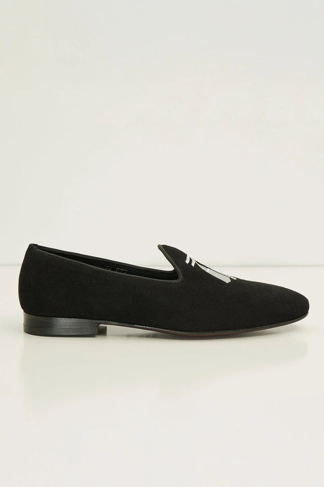 Tassels Formal Leather Loafer - Black Suede - Ron Tomson