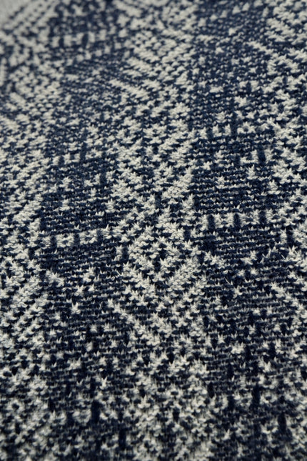 Textured Knit Polo Shirt - Navy - Detail