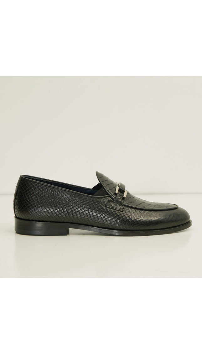 The Croc Classic Leather Loafer - Black - Ron Tomson