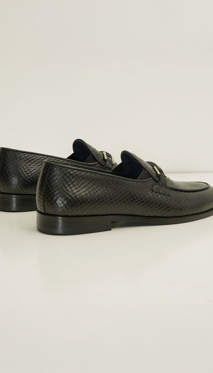 The Croc Classic Leather Loafer - Black - Ron Tomson