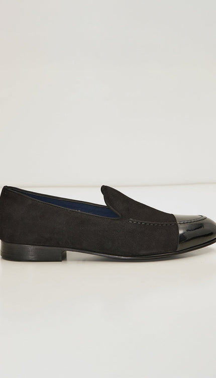 The ''Dipped Toe'' Formal Leather Loafer - Black - Ron Tomson