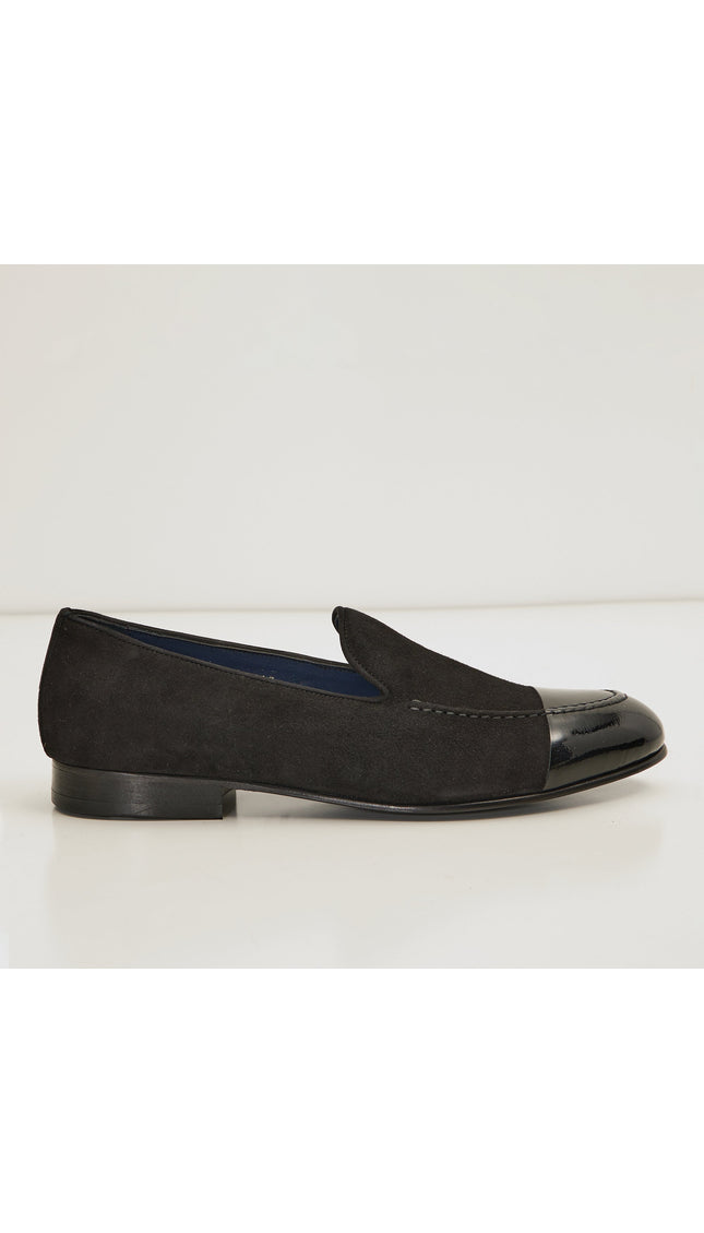 The ''Dipped Toe'' Formal Leather Loafer - Black - Ron Tomson