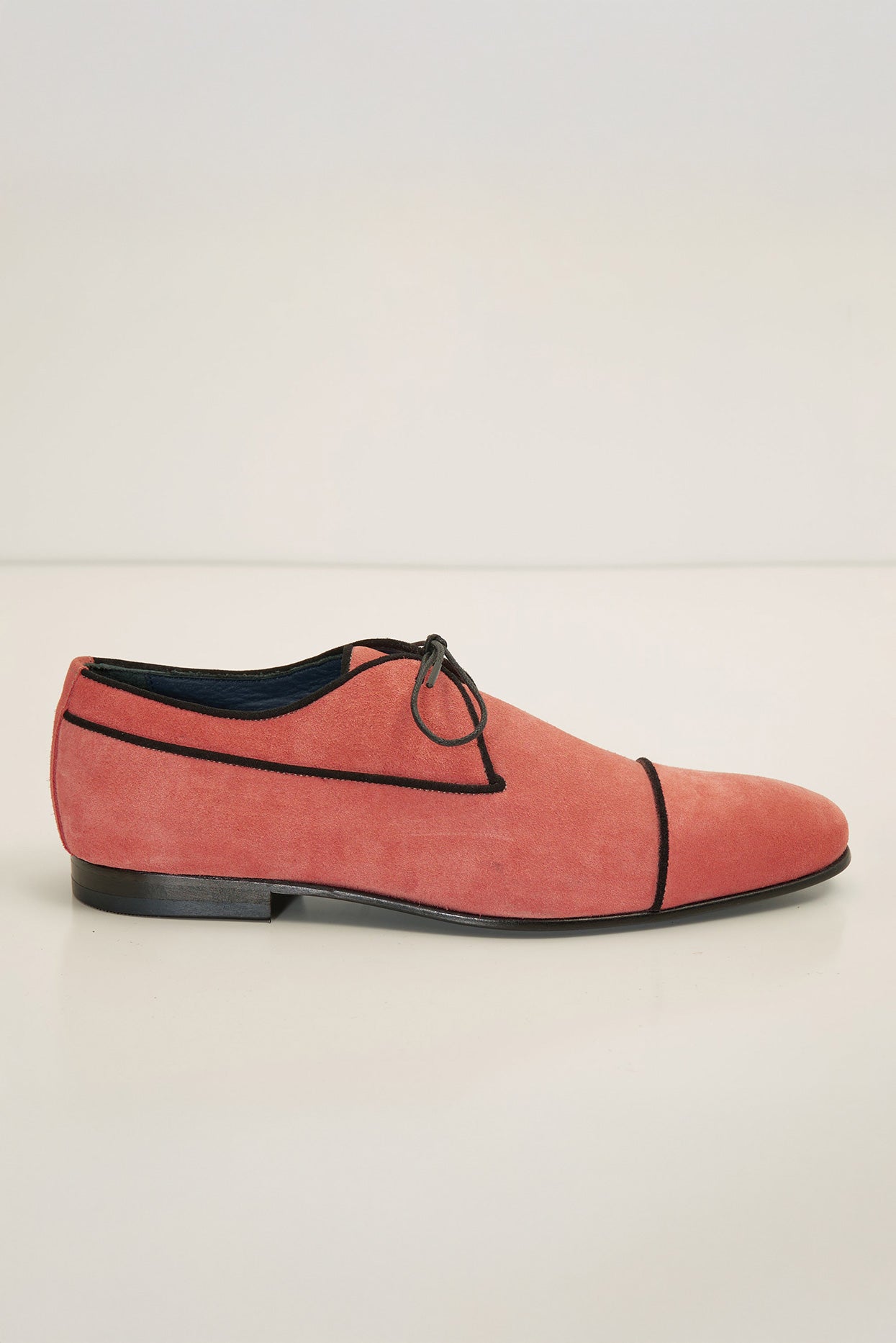 Men's Suede Cap Toe Derby Shoes - Light PINK Men's Suede Cap Toe Derby Shoes - Light PINK