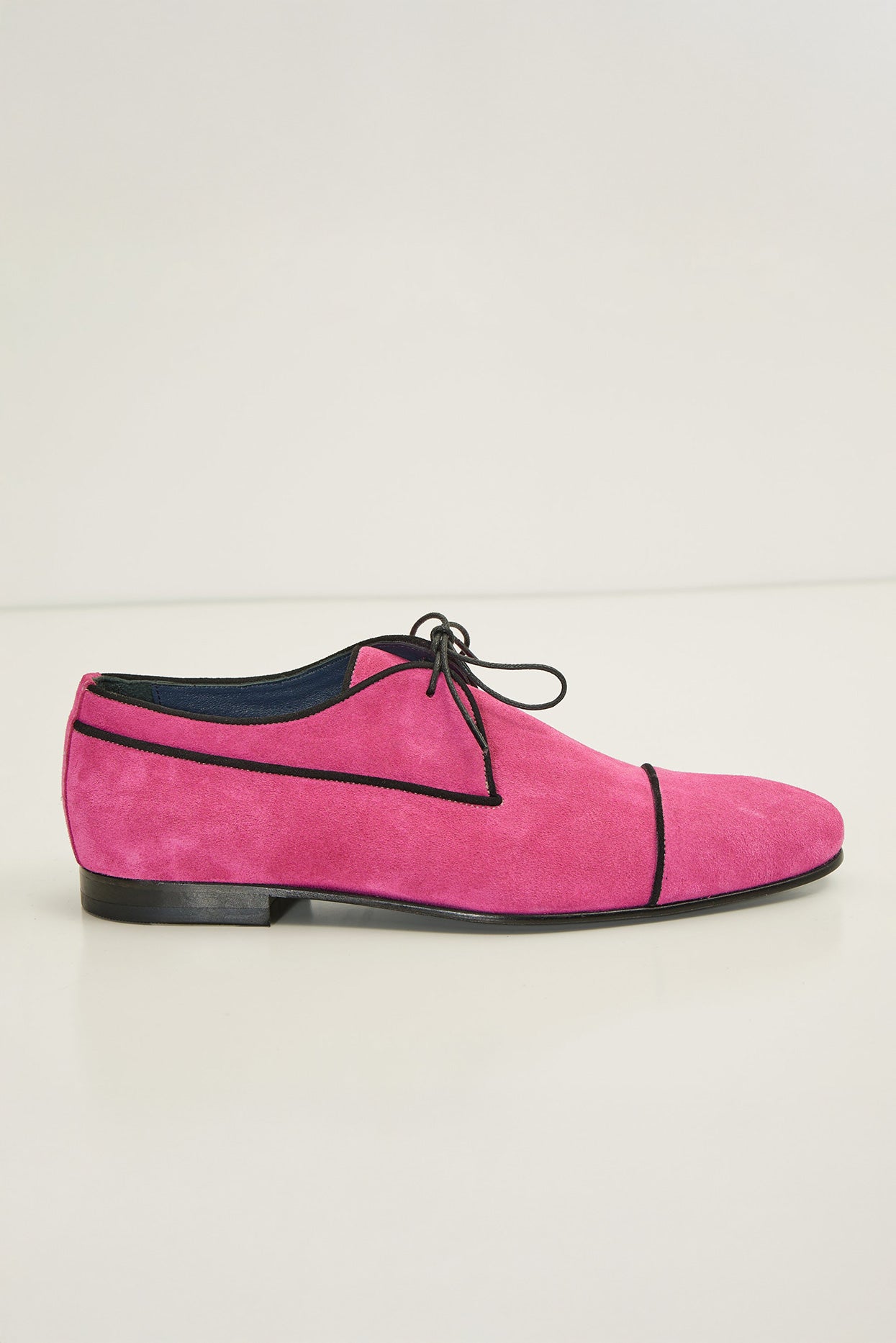 The Formal Leather Cap Toe Derby Shoes - Pink Suede - Ron Tomson Pink / EU 43 US 11.5 The Formal Leather Cap Toe Derby Shoes - Pink Suede - Ron Tomson Pink / EU 43 US 11.5