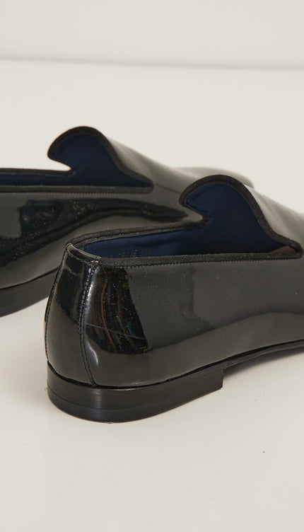 The Formal Leather Loafer - Black Patent - Ron Tomson