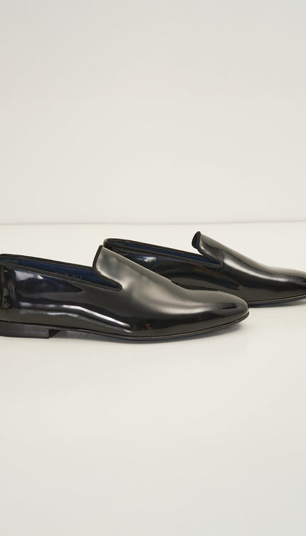 The Formal Leather Loafer - Black Patent - Ron Tomson