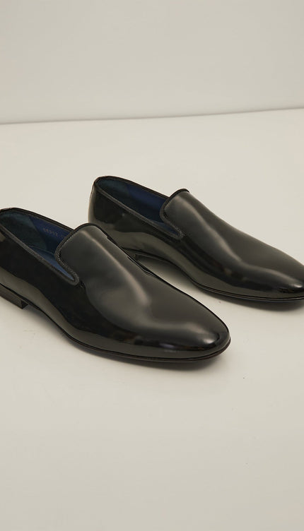 The Formal Leather Loafer - Black Patent - Ron Tomson