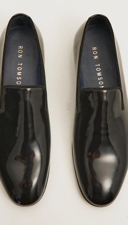 The Formal Leather Loafer - Black Patent - Ron Tomson