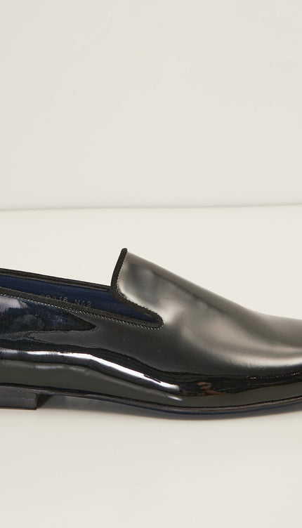 The Formal Leather Loafer - Black Patent - Ron Tomson