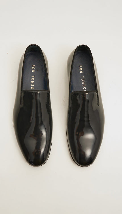 The Formal Leather Loafer - Black Patent - Ron Tomson