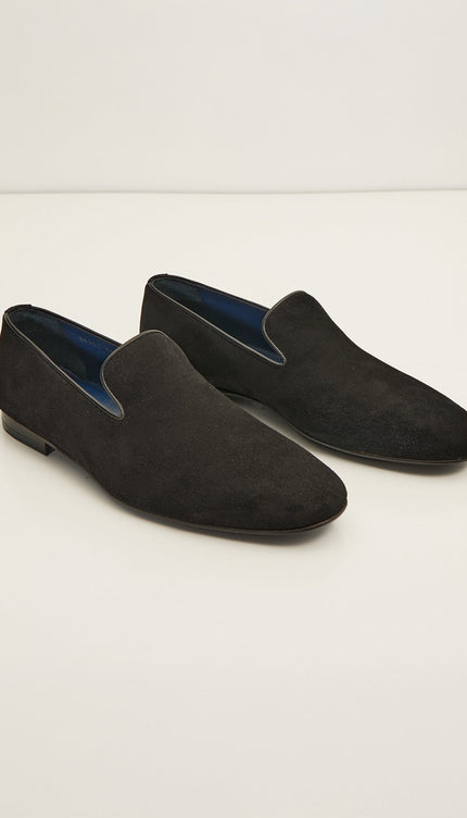 The Formal Leather Loafer - Black Suede - Ron Tomson