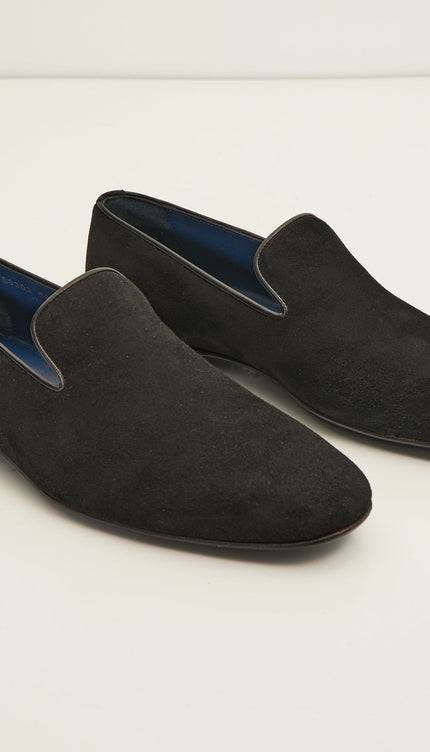 The Formal Leather Loafer - Black Suede - Ron Tomson