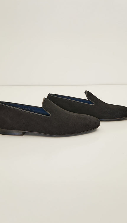 The Formal Leather Loafer - Black Suede - Ron Tomson