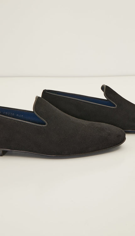 The Formal Leather Loafer - Black Suede - Ron Tomson