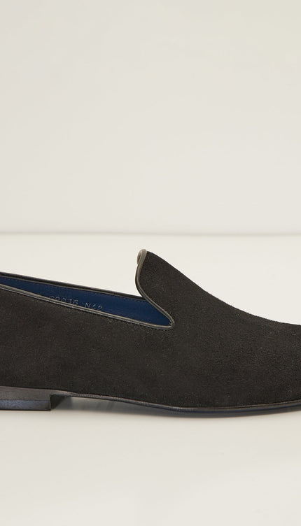 The Formal Leather Loafer - Black Suede - Ron Tomson