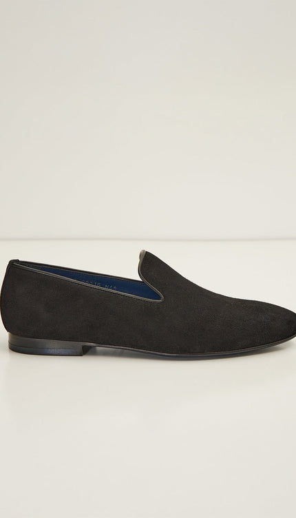 The Formal Leather Loafer - Black Suede - Ron Tomson