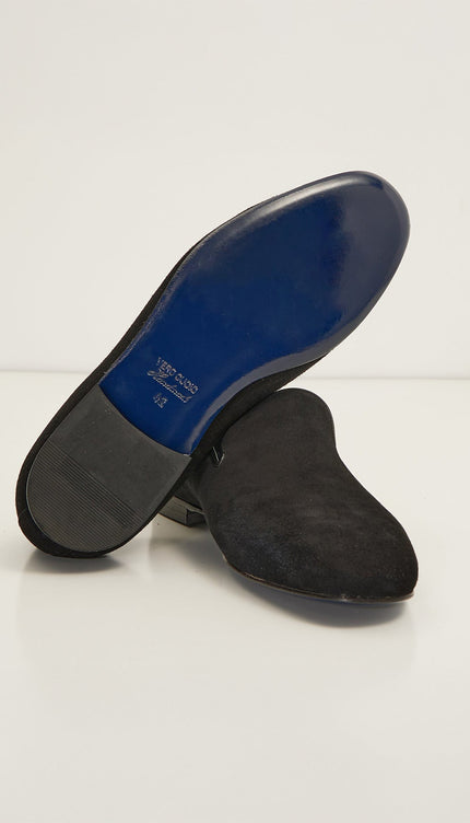 The Formal Leather Loafer - Black Suede - Ron Tomson