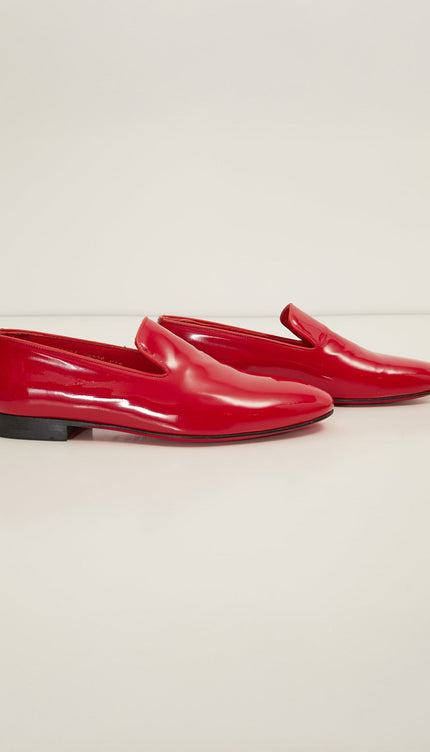 The Formal Leather Loafer - Red Patent - Ron Tomson