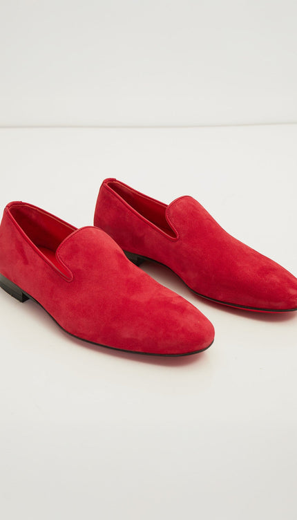 The Formal Leather Loafer - Red Suede - Ron Tomson