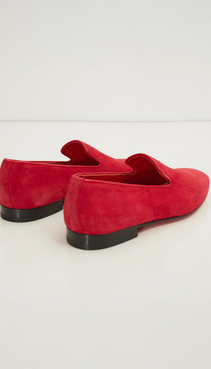 The Formal Leather Loafer - Red Suede - Ron Tomson