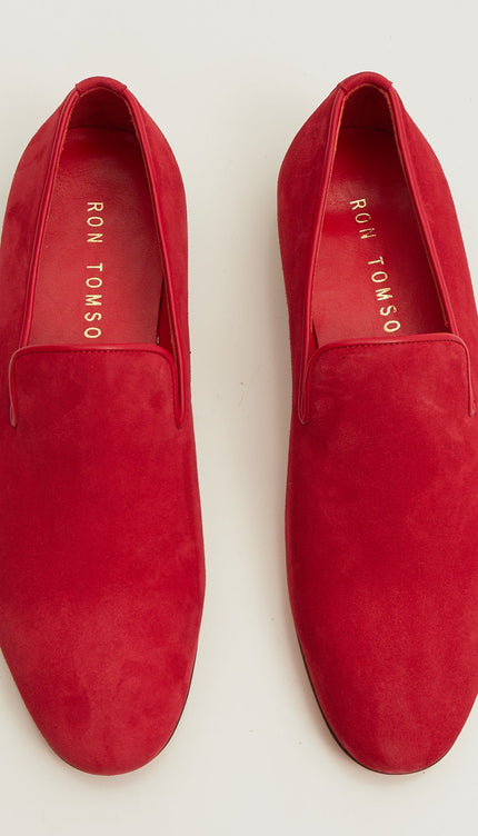 The Formal Leather Loafer - Red Suede - Ron Tomson