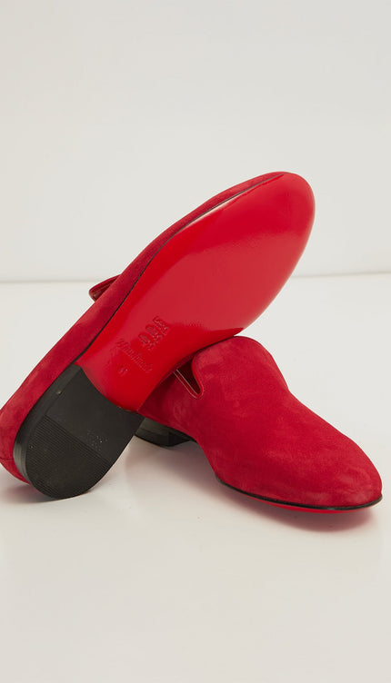 The Formal Leather Loafer - Red Suede - Ron Tomson