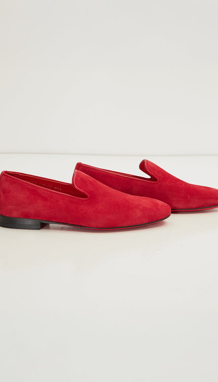 The Formal Leather Loafer - Red Suede - Ron Tomson