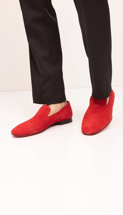 The Formal Leather Loafer - Red Suede - Ron Tomson