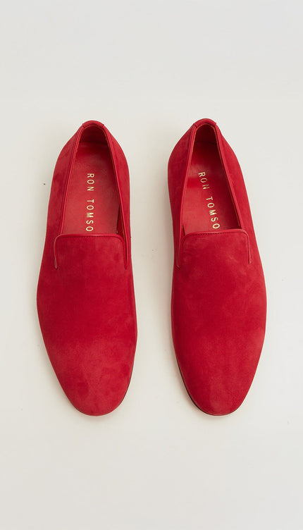 The Formal Leather Loafer - Red Suede - Ron Tomson