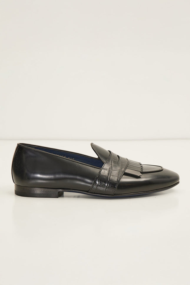 The Kilted Loafer Genuine Leather - Black - Ron Tomson