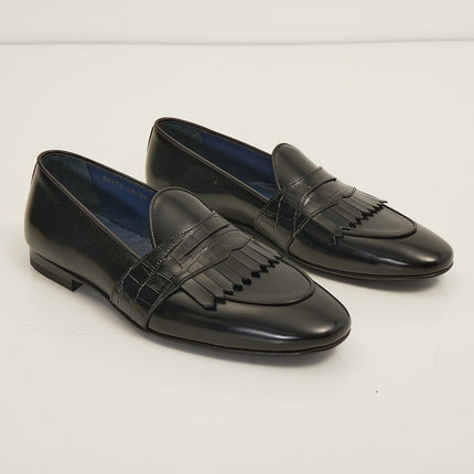 The Kilted Loafer Genuine Leather - Black - Ron Tomson