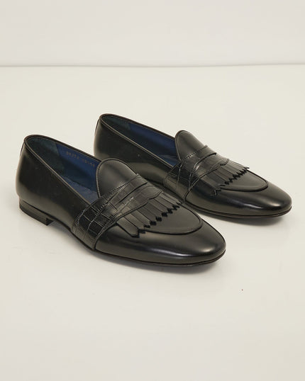 The Kilted Loafer Genuine Leather - Black - Ron Tomson