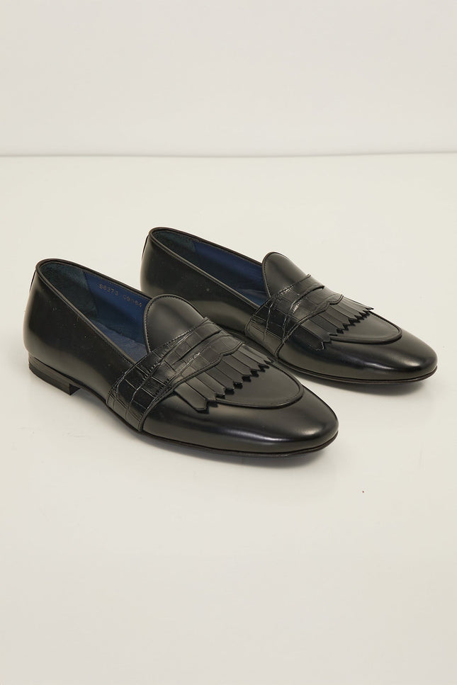 The Kilted Loafer Genuine Leather - Black - Ron Tomson