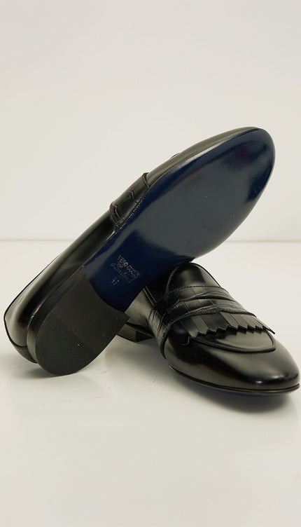 The Kilted Loafer Genuine Leather - Black - Ron Tomson